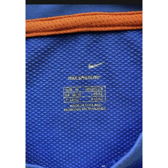 NETHERLANDS TRAINING FOOTBALL SOCCER JERSEY NIKE BLUE sz M MEN BLUE - Picture 12 of 12